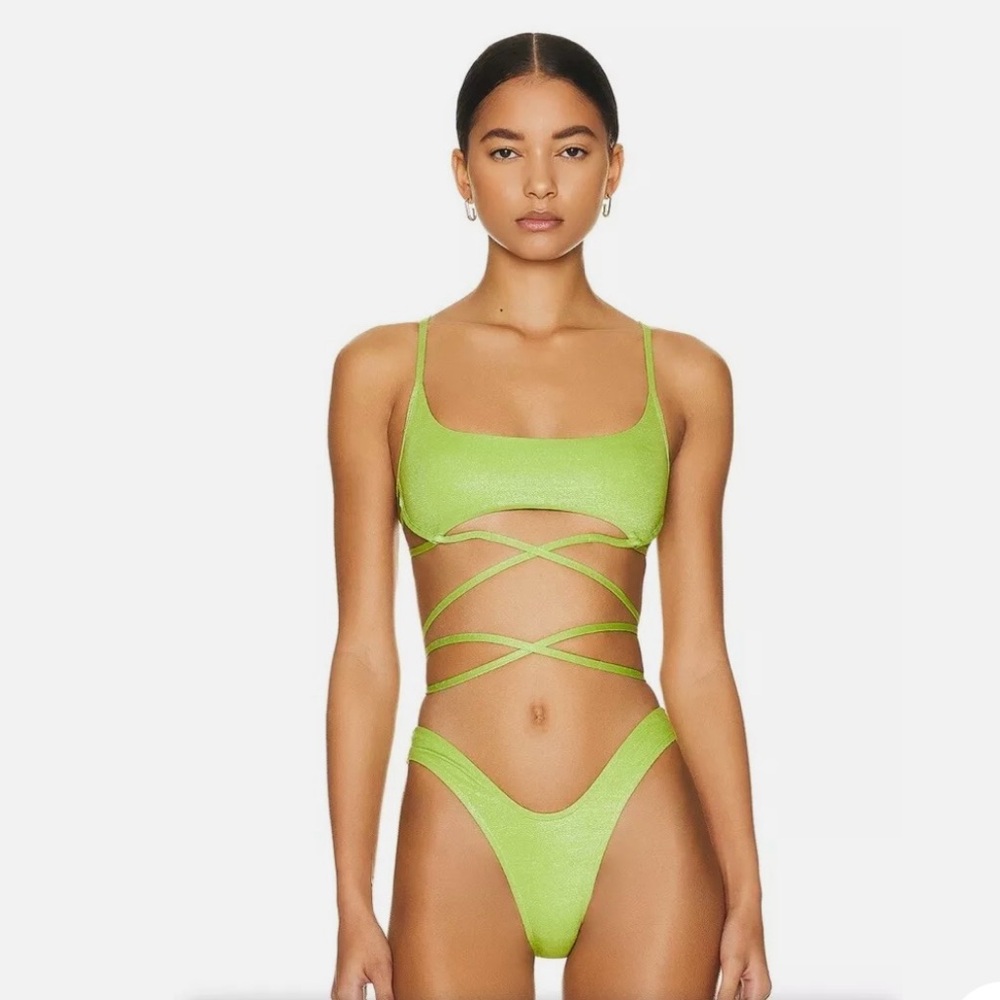 MONICA HANSEN Beachwear Money Maker Tube Bikini Top and Bottom